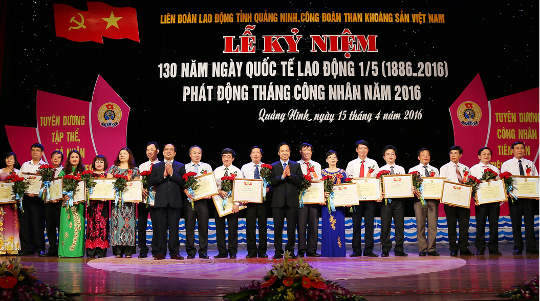 Công đoàn Than-Khoáng sản Việt Nam kỷ niệm ngày Quốc tế Lao động và phát động Tháng Công nhân năm 2016